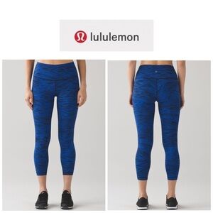 Lululemon High Times Pant Full-On Luxtreme Blue Black Zebra 4
